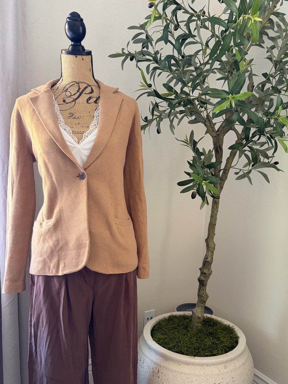 J. Crew Cotton Single-Button Blazer/ Cardigan